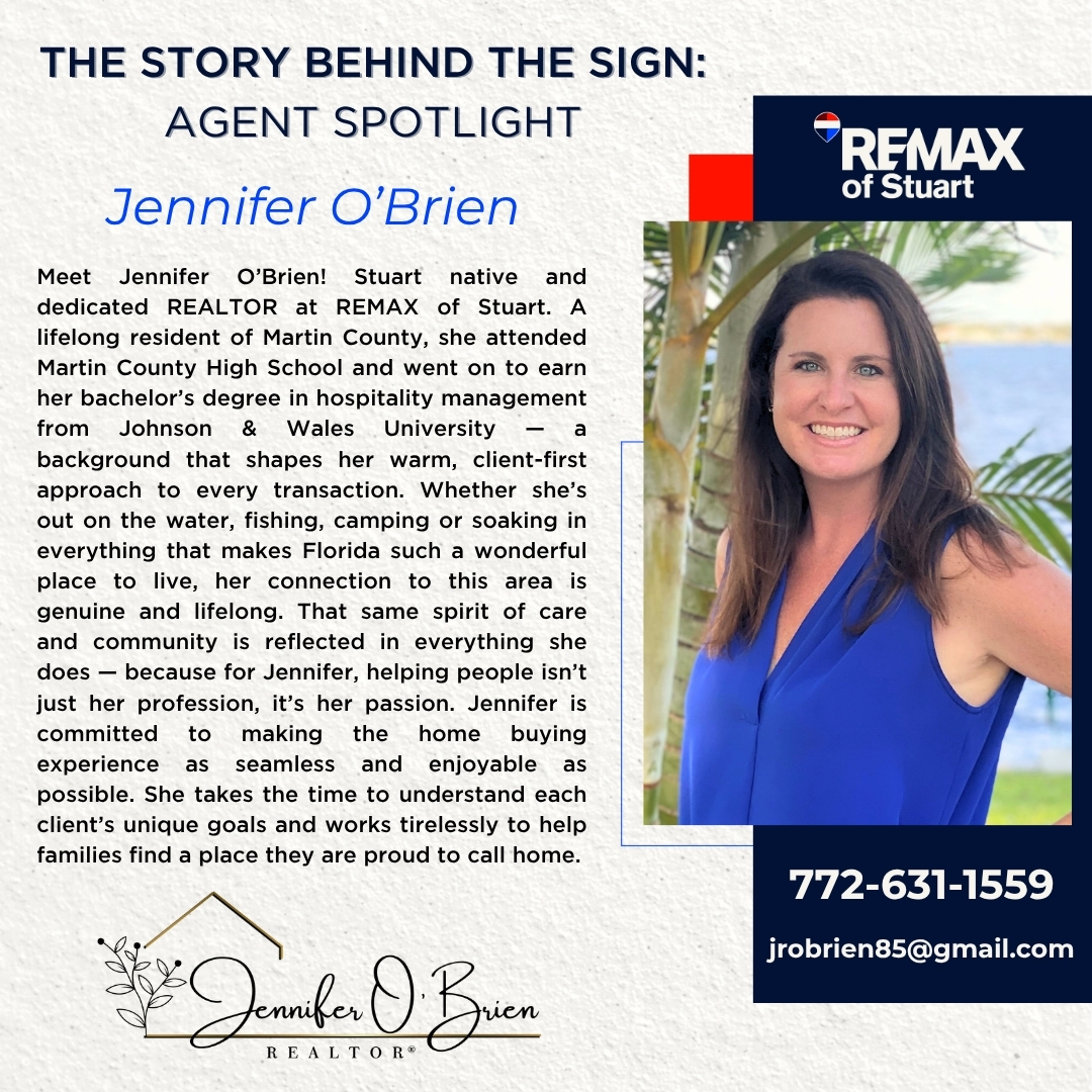 Join us in recognizing Jennifer's hard work and dedication to serving the community she loves! 🥳💗✨ #REMAXofStuart #LegacyofSuccess