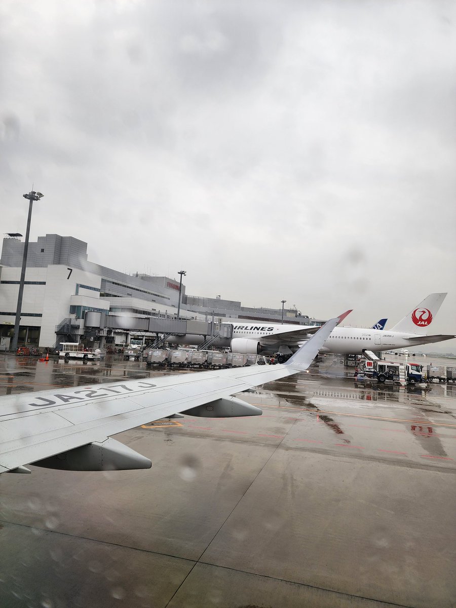ANAiitomoJAL's tweet photo. 本日も乗り継ぎ失敗にて予定通り行かず😱
福岡は雨であります👮
本日もサブチャンステッカー頂きました😄
皆さま、本日もお疲れ様でした🙇 https://t.co/1ZJl3MUnEx