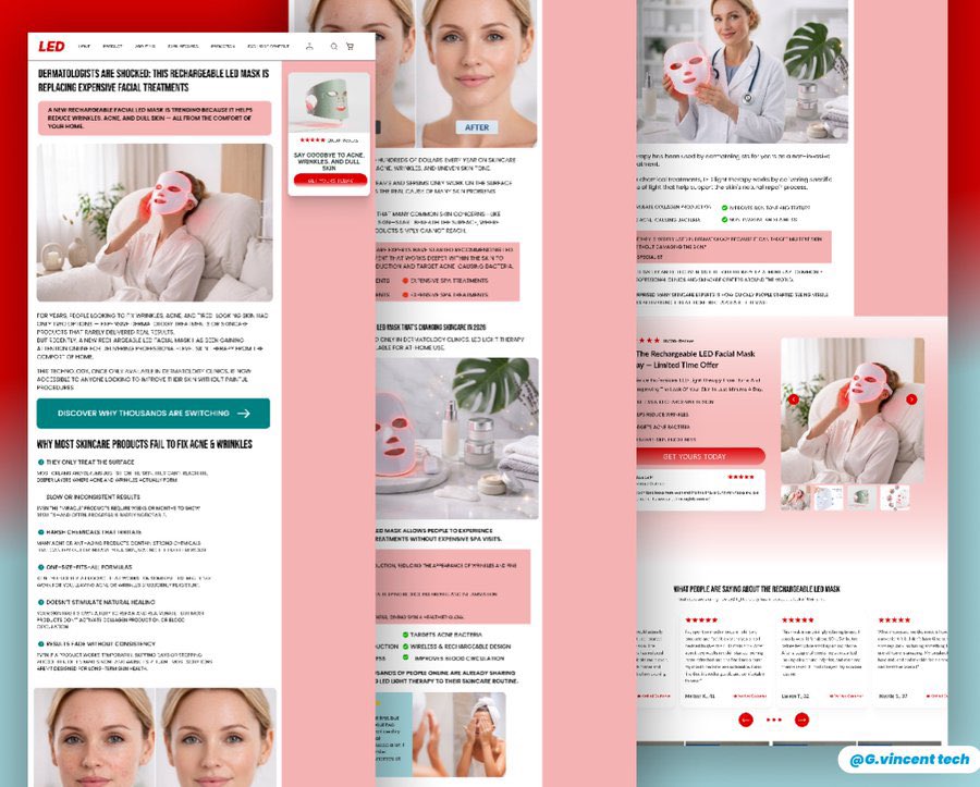 Vincentadejumo's tweet image. Attention is expensive. Trust drives conversions.
I create advertorial landing pages for brands that capture both turning clicks into customers and interest into sales.

Using @figma  and @replohq 

#ecommerce #DTC  #Landingpage  #shopify #figma #replo