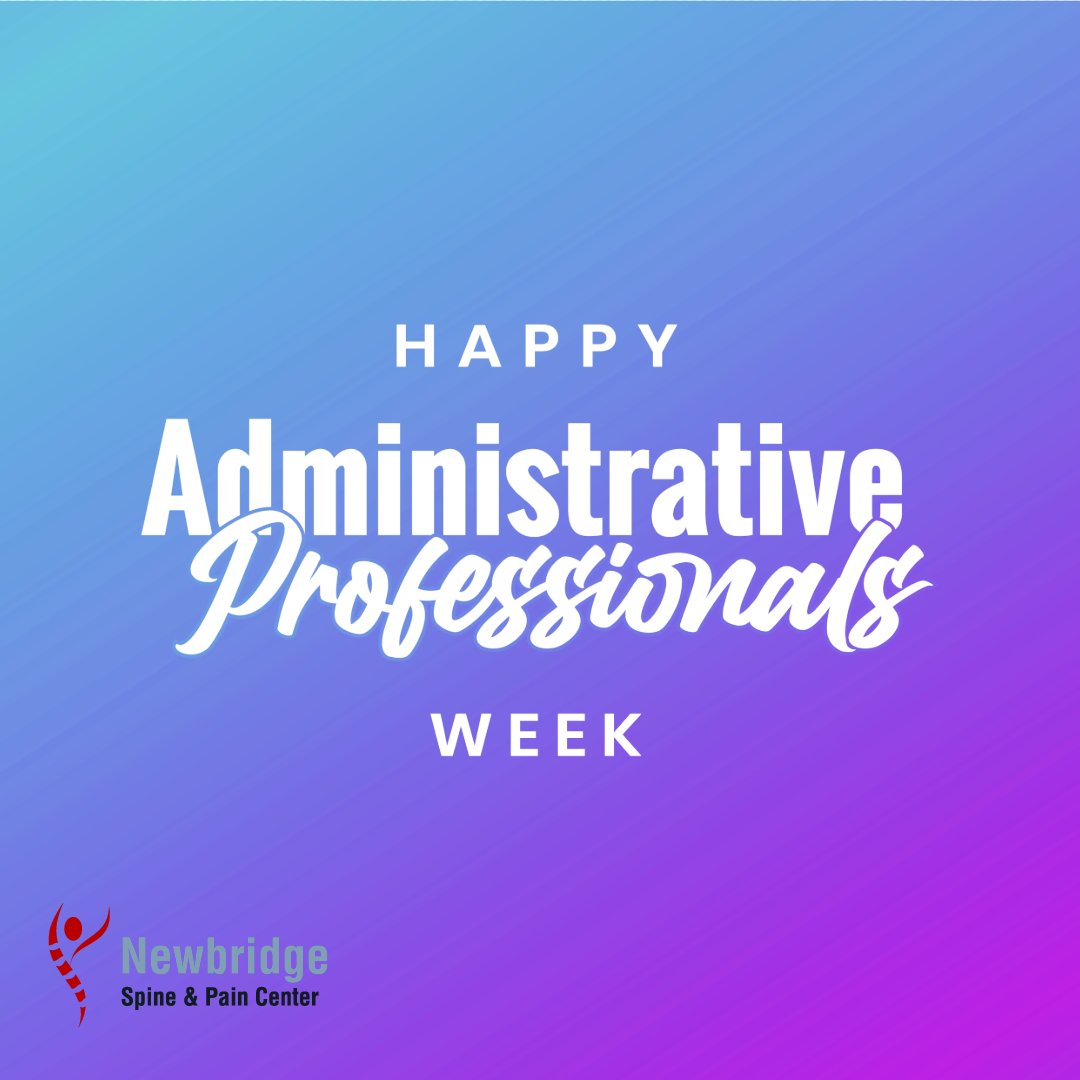 NewbridgeSpine's tweet photo. 🌟✨ Celebrating our Unsung Heroes! ✨🌟 This week, we honor administrative pros—the backbone of our teams! From organizing chaos to seamless operations, their contributions keep us moving! 💼👏 #AdminAppreciation #UnsungHeroes #Teamwork #AdminProfessionalsWeek #OfficeHeroes https://t.co/3TX3HcC152