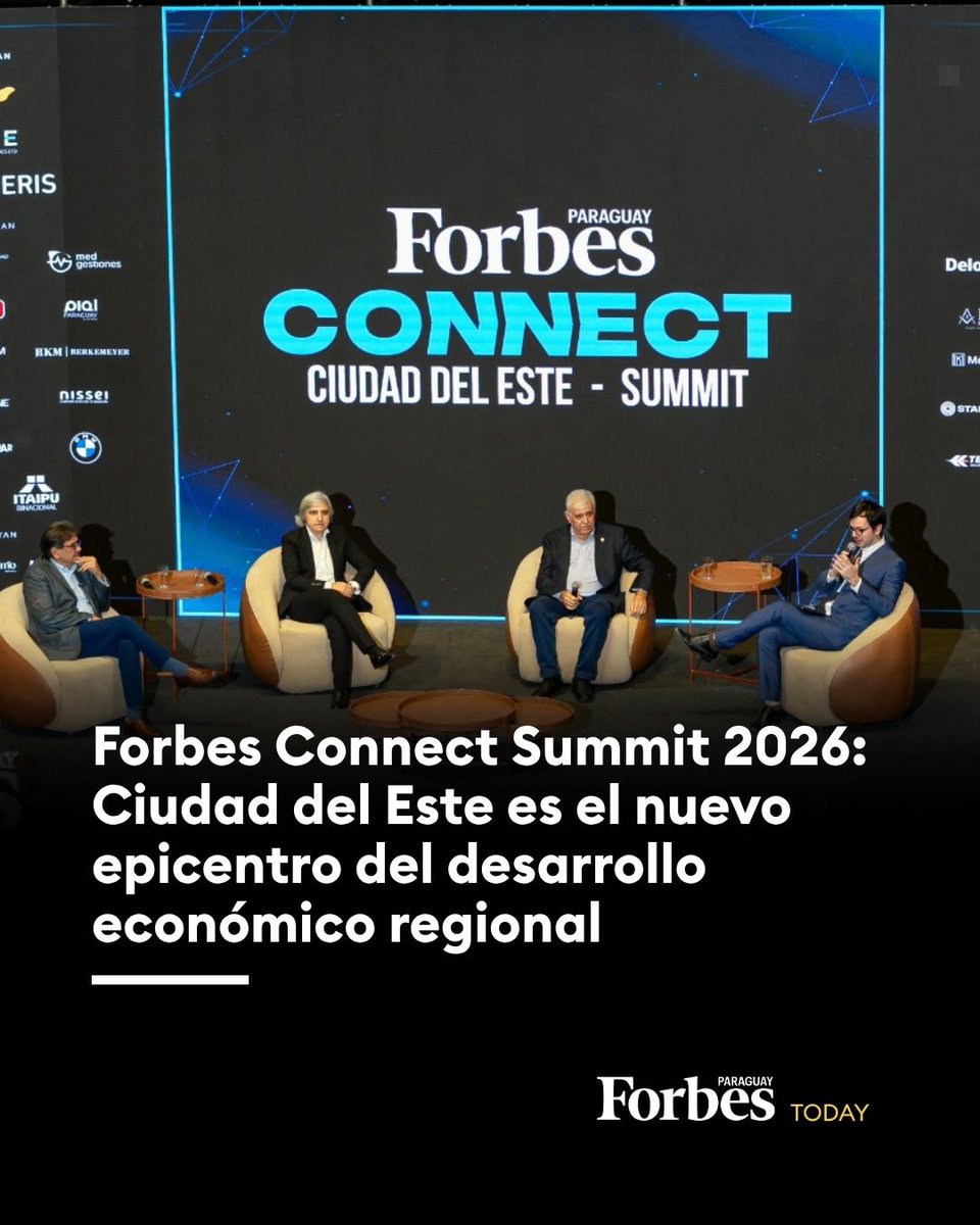 ForbesParaguay's tweet image. #TODAY | Forbes Connect Summit 2026: Ciudad del Este es el nuevo epicentro del desarrollo económico regional

📌 Este año, el Forbes Connect Summit vuelve a convertirse en el punto de encuentro de importantes actores responsables de la expansión del país, en un punto estratégico: