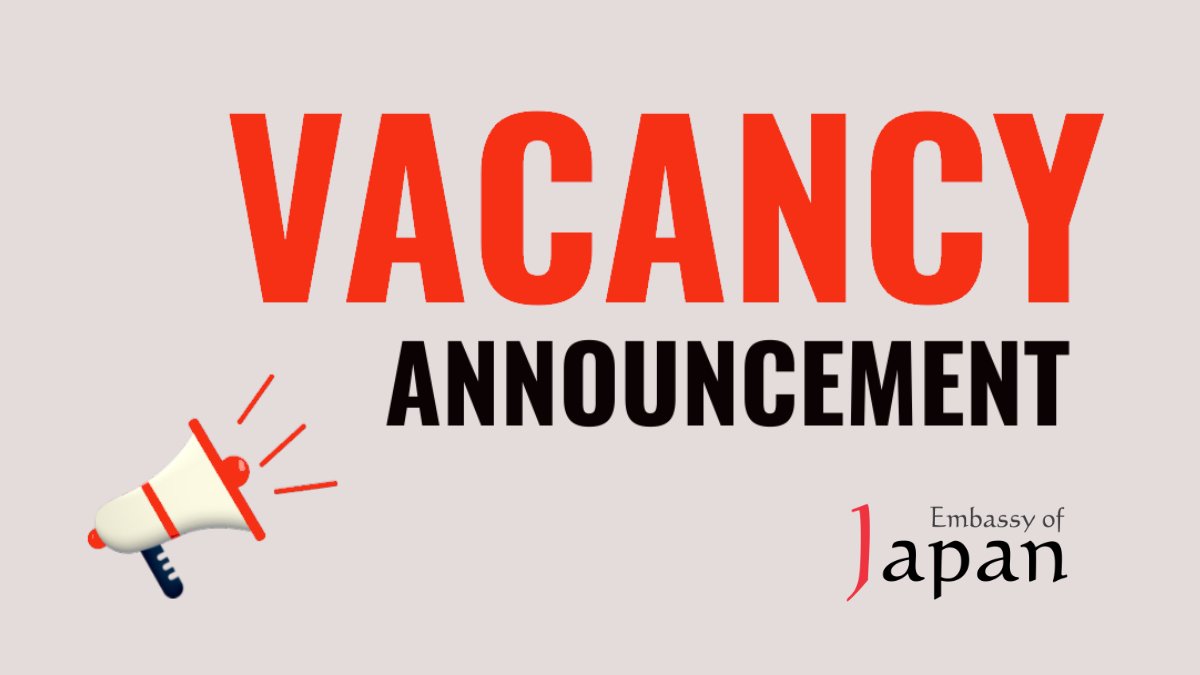JP_emb_inSA's tweet image. 2 full-time positions for Consular Assistants at the Embassy of Japan in Pretoria are available from early June.
Must have:
▪️Good communication (written and spoken English)
▪️Basic computer skills
▪️SA residency
Apply by 5PM on 30 April:
za.emb-japan.go.jp/files/10101227…
#vacancies #jobs