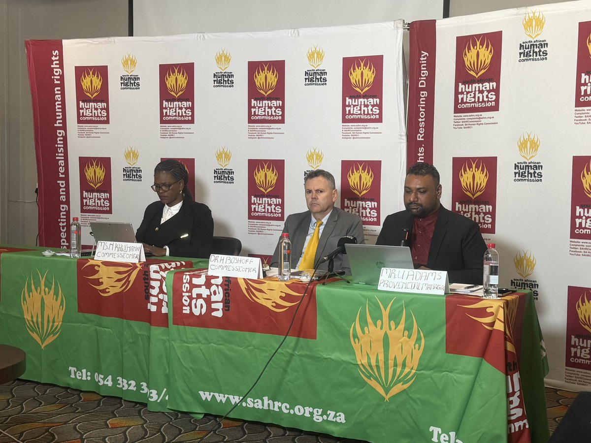 UlrichHendriks's tweet photo. The @SAHRCommission has released a scathing report on the state of Muncipal Service Delivery in the N.Cape. Weak systems, corruption and lack of skills are some of the findings the HRC found led to service delivery failures. #SABCNews https://t.co/tiqSPea17u