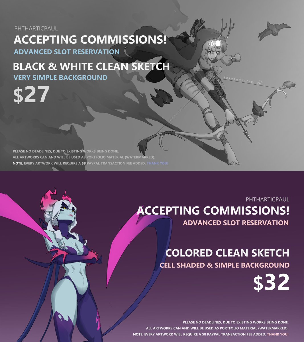 phtharticpaul's tweet photo. ✨️ Advanced Slot Reservations OPEN! ✨️

I'm halfway done on my current batch and i'm ready to accept reservations again! 😊
feel free to send a DM!
#commissionsopen https://t.co/cpINS8Ivlm