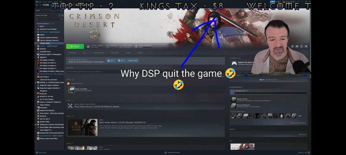 YoBoiJD84's tweet photo. You can come up with a million reasons to have a justification and reasoning on why you quit #CrimsonDesert but most of us who follow you and see how you run things know the real reason you quit the game DSP 🤣

#SnortHogan
#DSPGaming
#DSPCrimsonDesert https://t.co/RkexrT5GWg