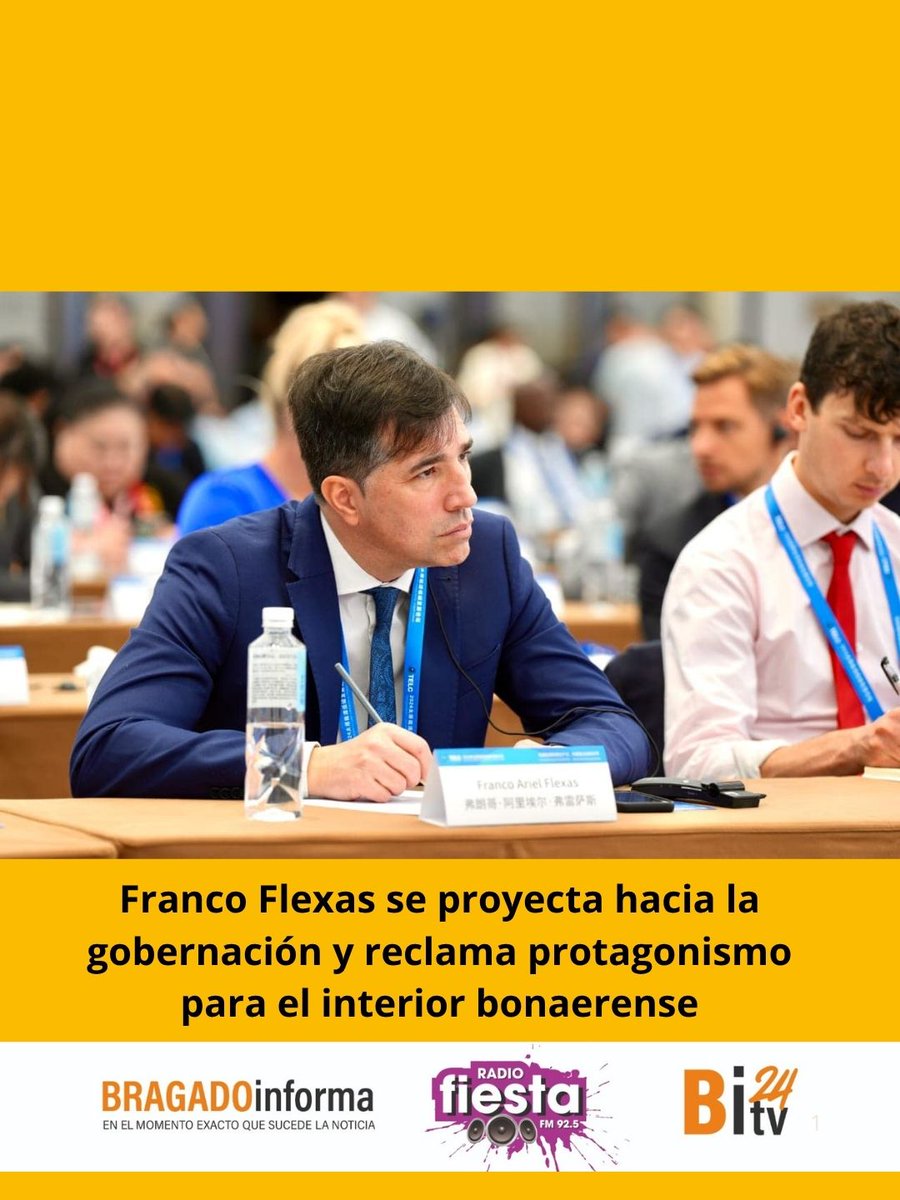 Franco Flexas se proyecta hacia la gobernación y reclama protagonismo para el interior bonaerense
bragadoinforma.com.ar/nota/30121/fra…