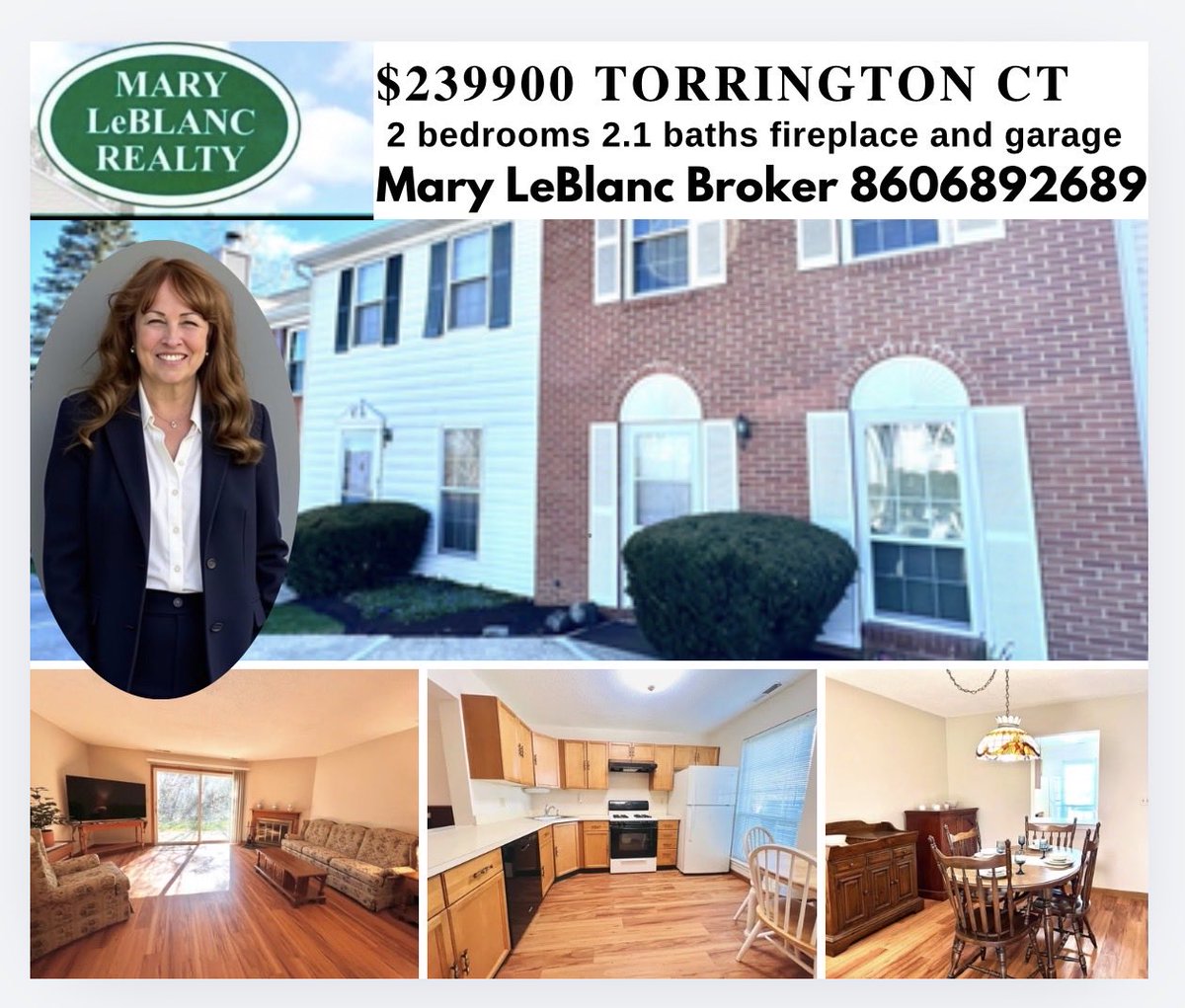 New listing $239900 Torrington Ct . Lovely , Freshly painted townhouse at the Fairways.
Open House Sunday April 26, 2026 1-3 pm 
Step inside this lovely 2 bedroom brick faced condo features 2.1 baths and enjoy the open concept living room / dining room with updated flooring 
that