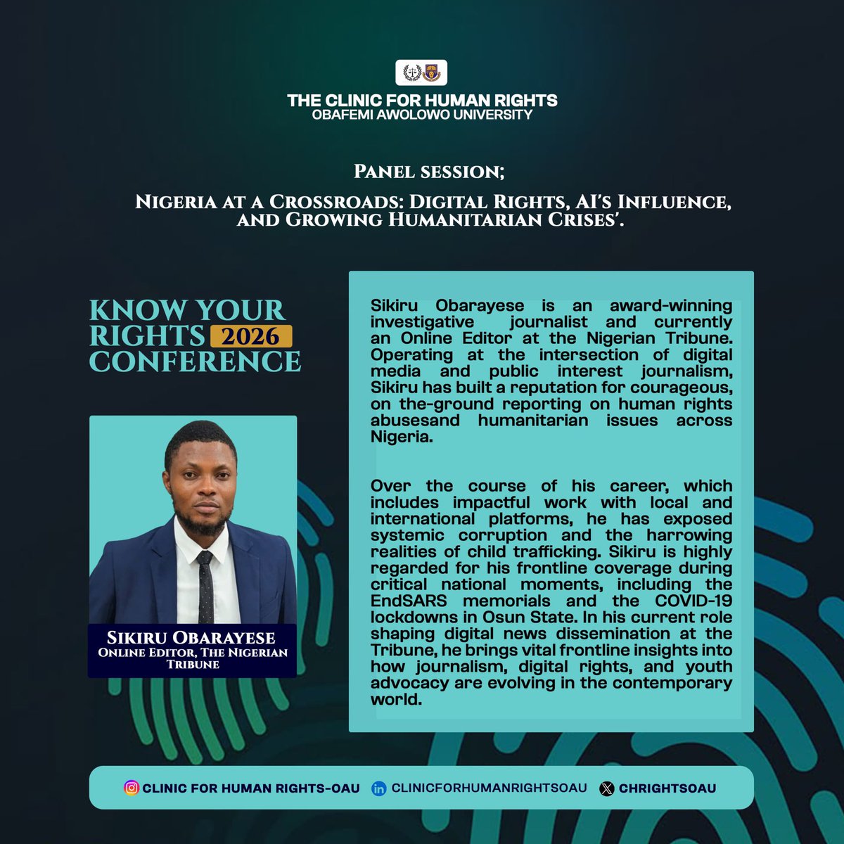 Clinic for Human Rights, OAU tweet media