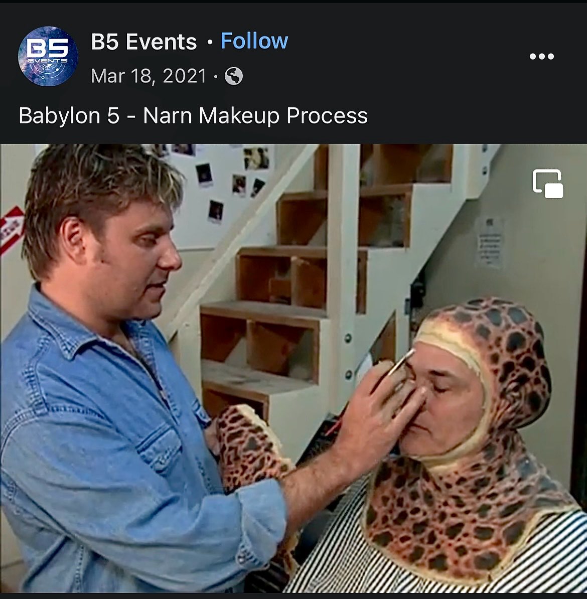 MarshallRTeague's tweet image. Always a fascinating looong process..
The make UP of a #Narn
#Babylon5 via @b5_events
becoming #TaLon
#B5 #bts video