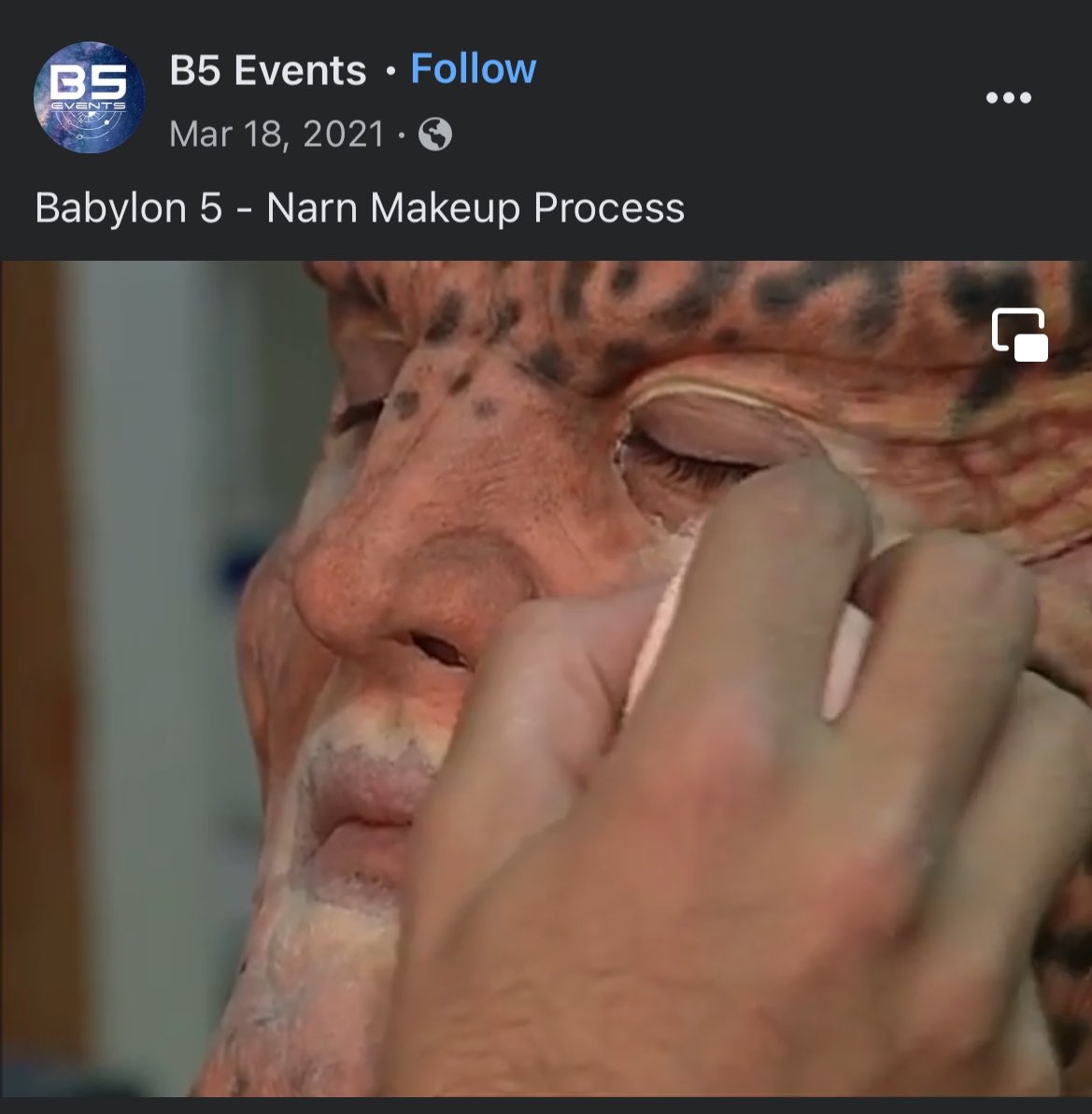 MarshallRTeague's tweet image. Always a fascinating looong process..
The make UP of a #Narn
#Babylon5 via @b5_events
becoming #TaLon
#B5 #bts video