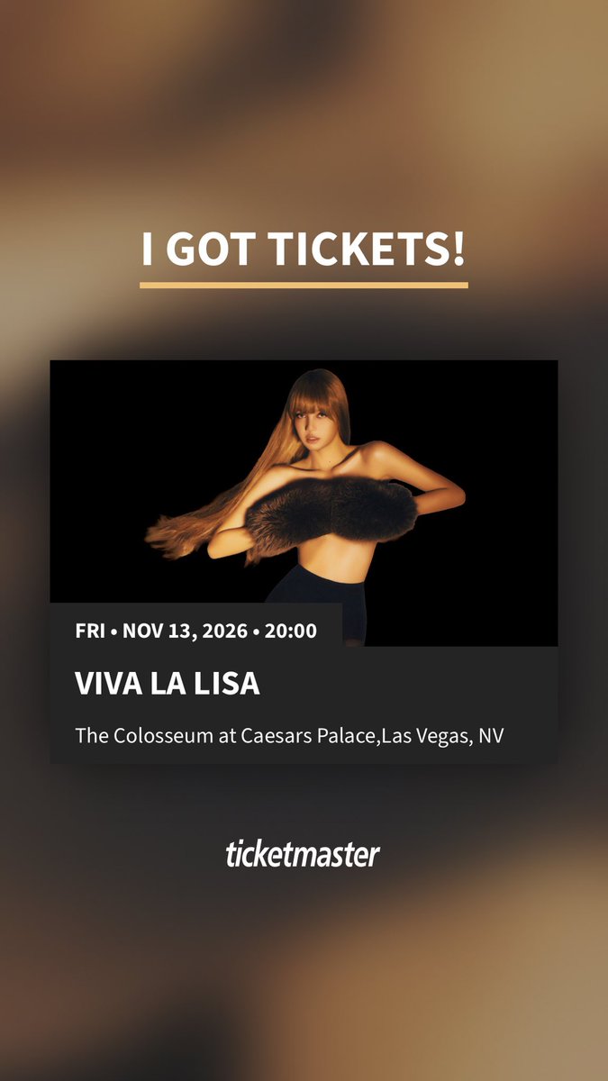 JulesDeParis_'s tweet photo. I got tickets for VIVA LA LISA - The Colosseum at Caesars Palace #gooped and gay if you’re still in line refresh the page and switch between number of tickets you want just got them moments ago for opening night #vivalalisa #lisa https://t.co/8sJBhyPSeS