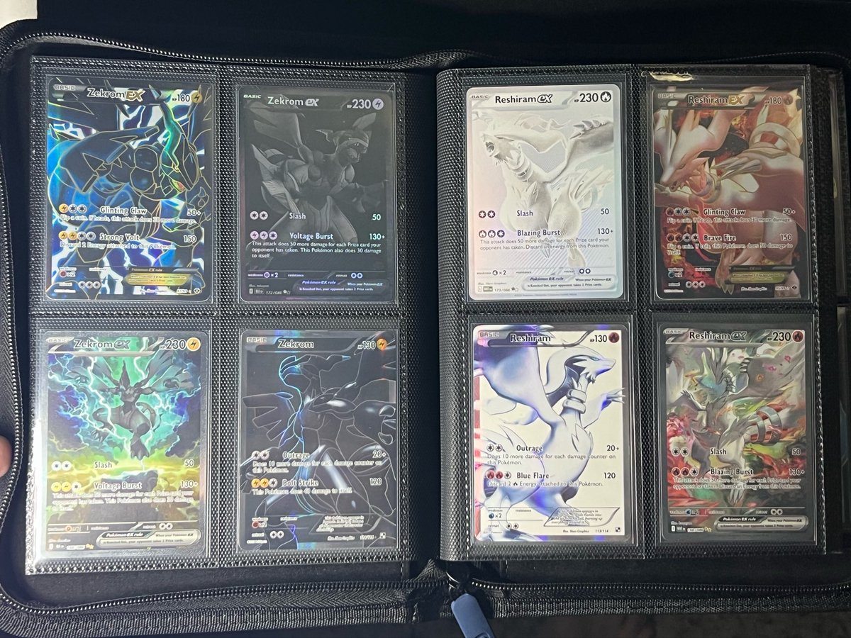 My Zekrom and Reshiram dream page is now a reality 🖤🤍🥹