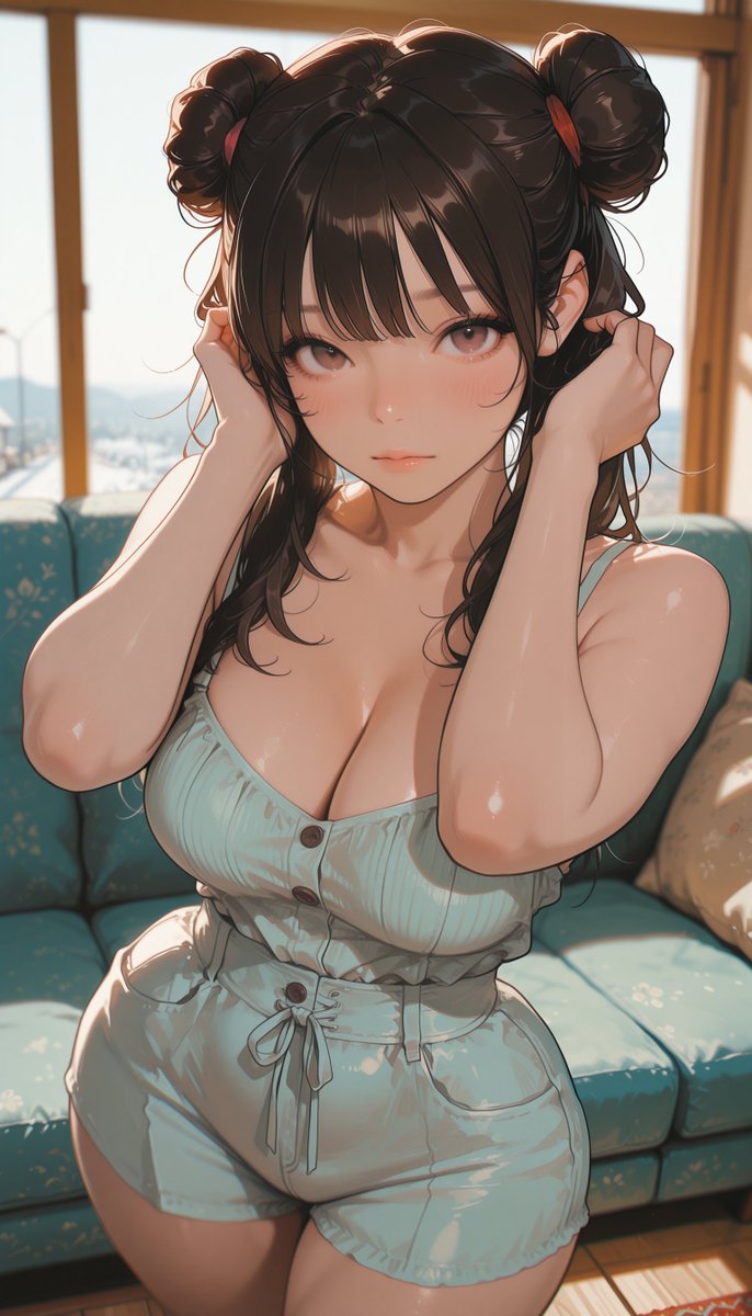 Pleiades_AI_Art's tweet image. そんなにこの髪型好きなの？
#AIart #bun