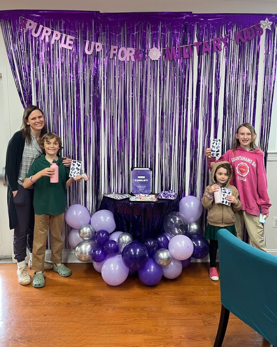 LiveLMH's tweet photo. We love seeing all of the fun events across our communities to celebrate our young heroes. 💜 Thank you to everyone for helping us #PurpleUp in honor of our incredible military kids during #MonthoftheMilitaryChild! https://t.co/ADqxcljwFy