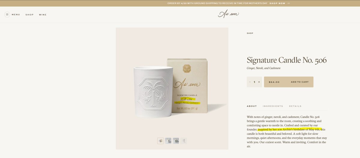 I am LHH at all of the manufactured hate &amp; upset the toxic media invented, claiming #MeghanSussex used her children #PrinceArchie &amp; #PrincessLilibet titles to sell candles, when their names aren't even on the packaging. The scents are inspired by them, thats all.