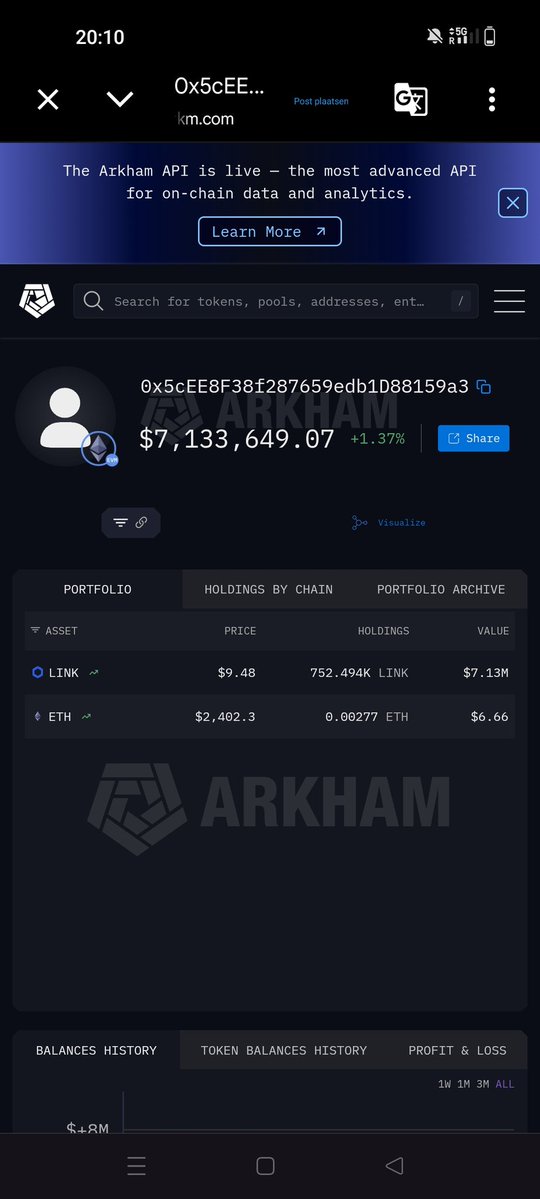 As yall know these wallets keep accumulating but bro...

Over 7M in link in this wallet and there are so many wallets hunting for more.

The ppl that follow me know how many wallets are eating the $link chainlink supply