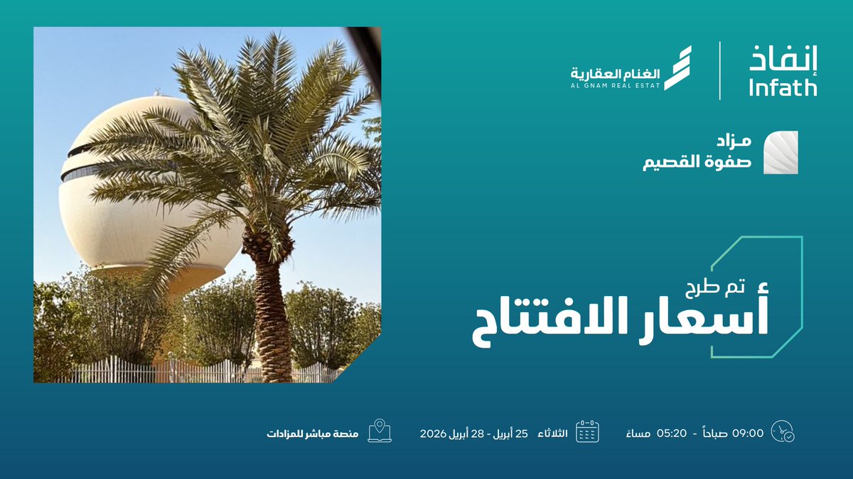 شركة الغنام العقارية tweet media