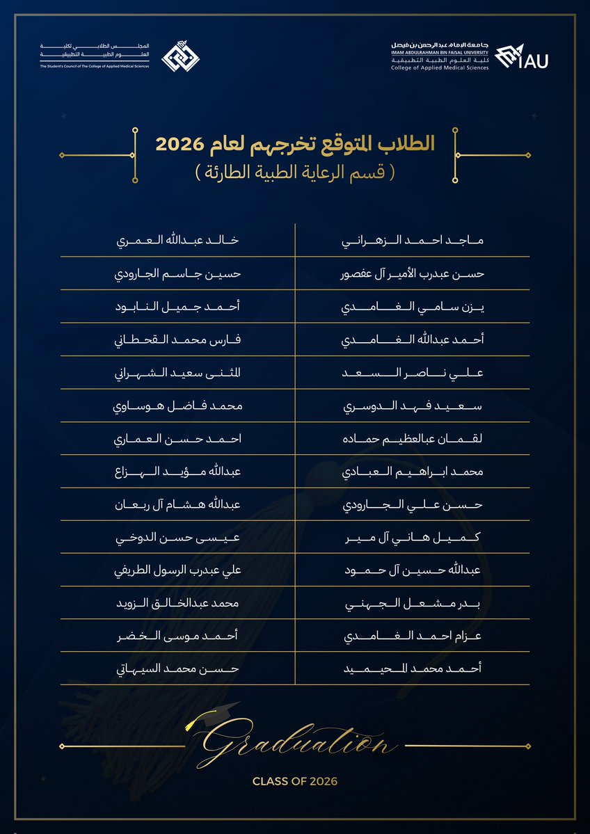 المجلس الطلابي لكلية العلوم الطبية التطبيقية tweet media