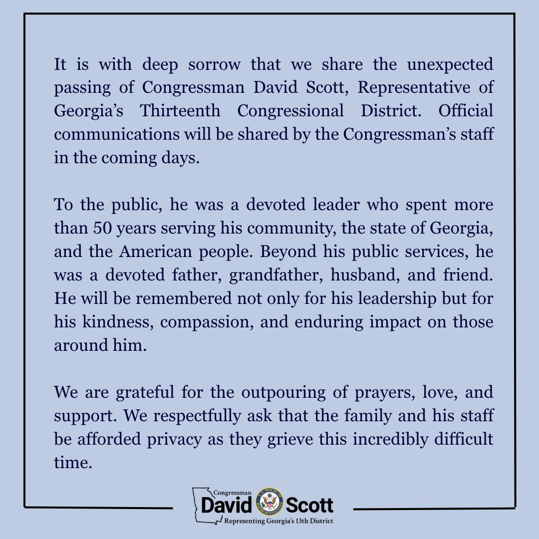 Rep. David Scott (@repdavidscott) on Twitter photo 