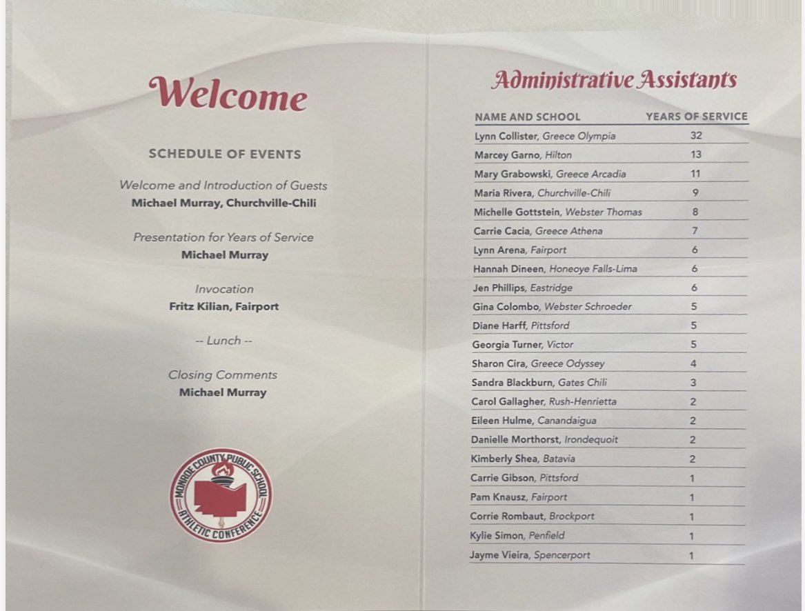 MCPSAC's tweet photo. A great day to celebrate our Athletic Office Administrative Assistants! Thanks for all you do to positively impact our school districts! #DifferenceMakers  #OneLeague https://t.co/1Oott1bn1l