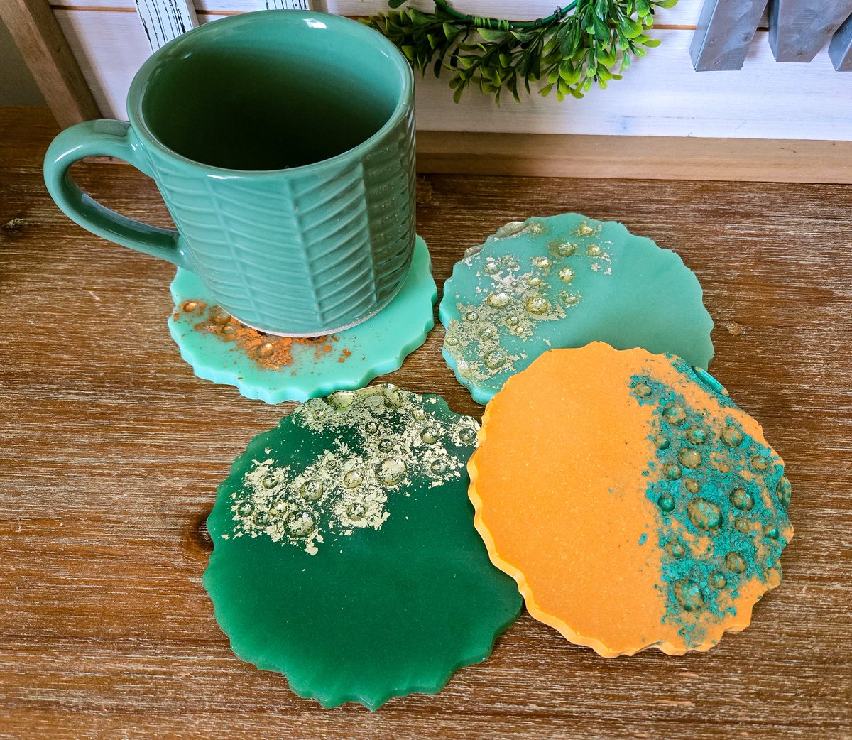MinimalAbstrac1's tweet image. Earth Tone &amp;amp; Dew Drop Resin Coasters 🌎💚🌱🍵
etsy.com/listing/150731…
#etsygifts #handmadehour #giftsforfriend #giftsforher #womaninbizhour #CraftBizParty #SpringJoy #EarthCare #EarthDay #SaveTheEarth #CoffeeLovers #TeaTime #Coasters #homedecor #Kashmir #Marigold #Wednesdayvibe
