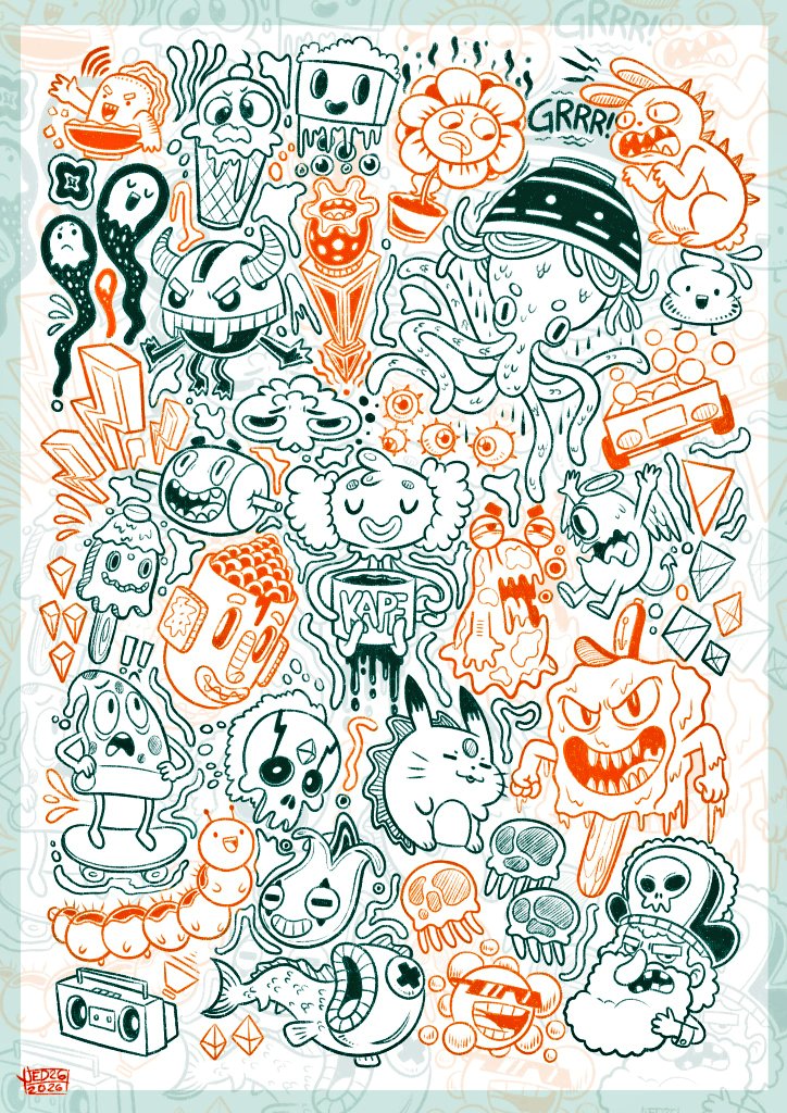 jedidoodles's tweet image. Doodle dump. Had to get these guys out of my head and onto the page.

#doodle #doodleart #artist #artistonX #sketch #Trending #artmoots #illustration