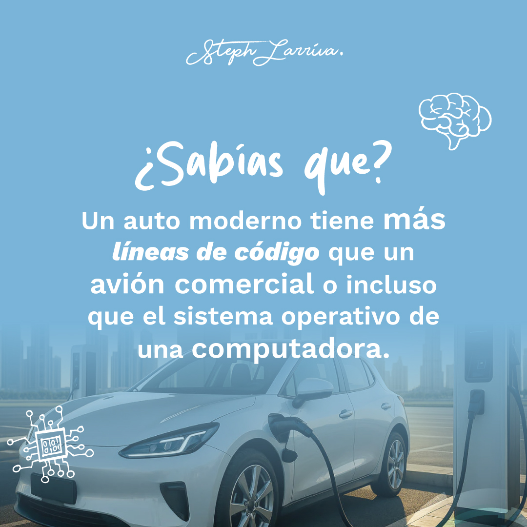 StephLarriva's tweet photo. Algunos vehículos de gama alta llegan a tener hasta 100 millones de líneas de código, más que Facebook, el sistema espacial del Shuttle y el kernel de Linux juntos.

Tu auto no es solo un vehículo. Es una computadora con ruedas. 💻🚗

#IA #StephLarriva #Automotriz #TechAuto https://t.co/Ksy0tUnPya
