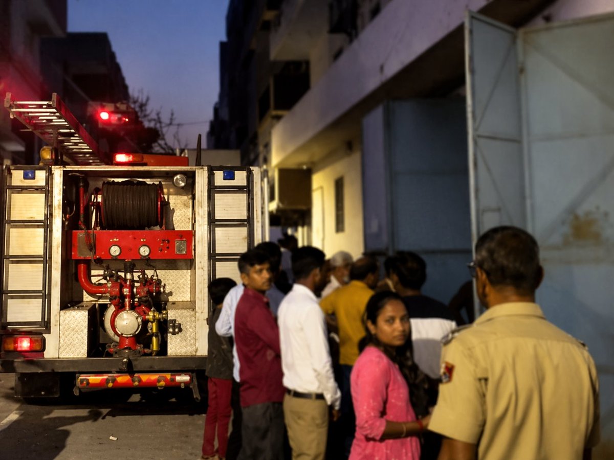 samjpr's tweet image. जयपुर के महेश नगर क्षेत्र में इलेक्ट्रॉनिक इक्विपमेंट फैक्ट्री में आग। महिला मजदूर की मौत, दो झुलसे। बेसमेंट में ब्लास्ट से हालात गंभीर हुए। दमकल ने डेढ़ घंटे में आग पर काबू पाया। घटना के समय 7 मजदूर मौजूद थे।

#Jaipur #FireAccident #Rajasthan #BreakingNews #Safety