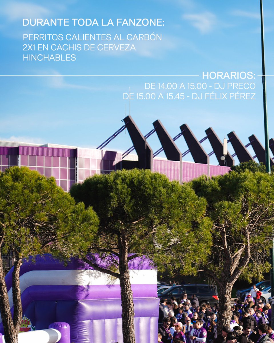 realvalladolid's tweet photo. 🍻 ▪ Este sábado, vive la mejor previa del #RealValladolidRealSociedadB en la #PucelaZone, ¡te esperamos a las 14.00 horas! https://t.co/zmKPTluWy7