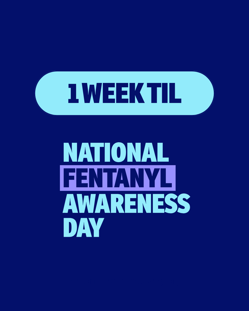 FentAwareDay's tweet photo. We are ONE week away from the fourth-annual National Fentanyl Awareness Day! Make a plan to spread the word about the dangers of illicit fentanyl and join us on April 29, 2026. #NationalFentanylAwarenessDay https://t.co/cDEWcDi4fr