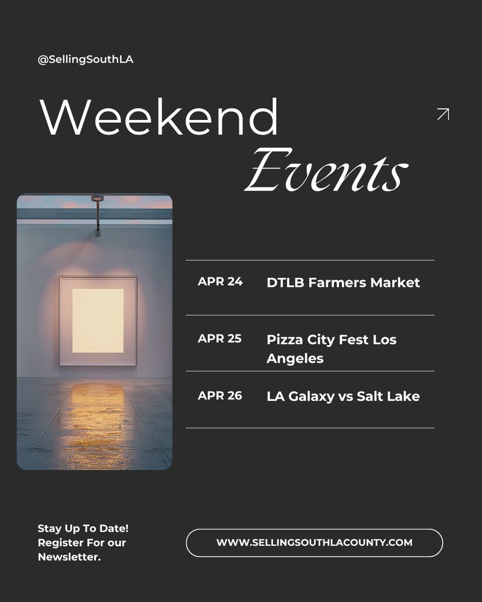 sellingsouthla's tweet image. From food festivals 🍕, live sports ⚽, and local events 🚗 across South LA County! Tap in &amp;amp; see what’s happening Apr 24 – Apr 26 in &amp;amp; around South LA County! 🔥
👉🏾 Don’t miss out + subscribe for more! 💌 

sellingsouthlacounty.com/d8rd3nap
 #Events #Weekend #LA