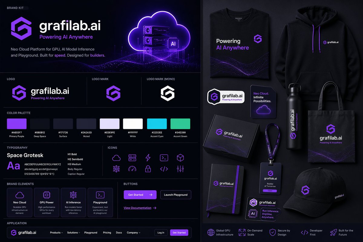 Grafilab_io's tweet photo. GPT-Image-2 by @OpenAI is better, faster and smarter. Making a brand kits and SWAG are so simple.  Give it a URL or a logo + color code, and it will pull together everything for you. https://t.co/n4sltuZfJl
