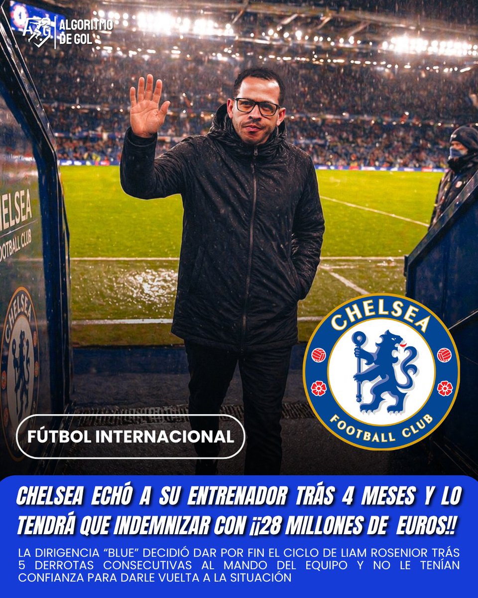 ⚠️💰🔵 ¡DESPIDO MILLONARIO!

Chelsea destituyo tras 4 meses a Liam Rosenior del cargo de Director Técnico del equipo "Blu" y tendrá que abonar una suma multimillonaria para cortar el contrato.

El inglés contaba con contrato hasta 2032 con la institución londinense. 😳

🎨: <a href="/433/">433</a>