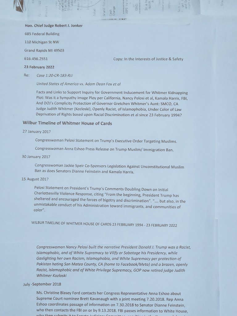 LisaJWilbur's tweet image. @NancyMace @RepJeffries @SenSchumer :
Stated to effect -1.25.2021-#J6 was a #NancyPelosi et al Linked Setup per efforts 9/-11.5.2020.
@splcenter ghosted my 7/2023 Request for Advocacy. Included #Charlottesville 2.23.2022 #Whitmer TL - Investigate #Pelosi