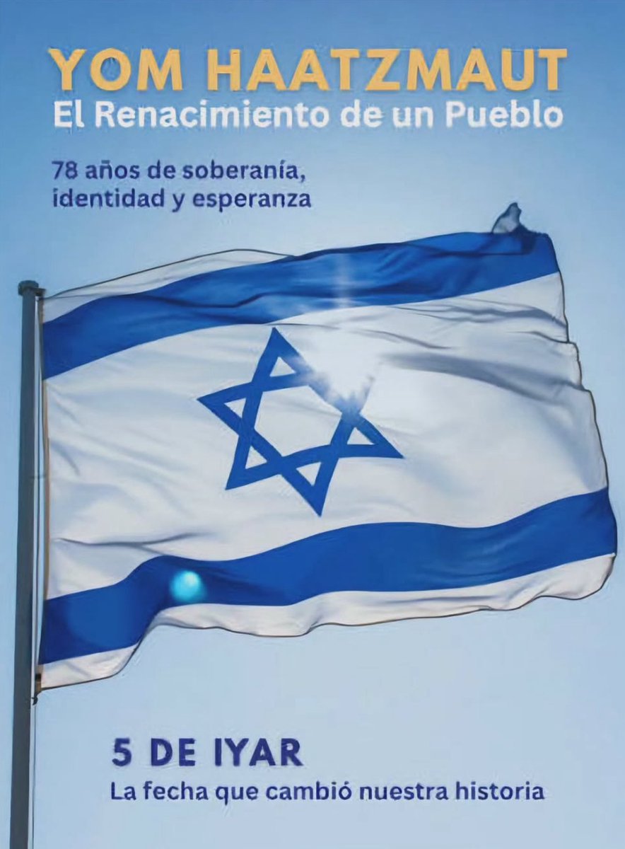 Día importante para repetirse a uno mismo que sigue firme apoyando una causa justa frente a la tergiversación de los medios y el revisionismo de la historia. Hay que luchar contra la ignorancia y el odio y espero que un día llegue la paz para Israel y medio oriente
#YomHaatzamaut