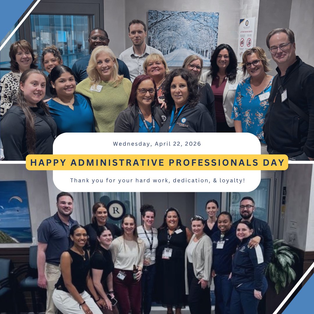 RothmanOrtho's tweet image. Shoutout to our Administrative Professionals! 👏

You keep Rothman Orthopaedics running every day. From the front desks to the phones and everything in between, thank you for all you do.

#AdministrativeProfessionalsDay #healthcareworkers #healthcare