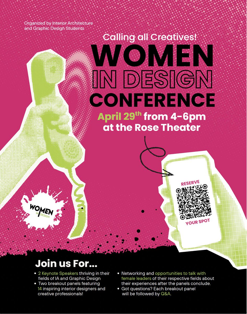4pm - 4:40 Opening keynotes and Q+A
4:45 - 5:25 Joint panel session, both industries
5:30 - 6:10 Individual breakout session for Graphic Design and Interior Architecture
6:10 Networking in the atrium
#ThisIsEndicott #ArtsEndicott #EndicottArts