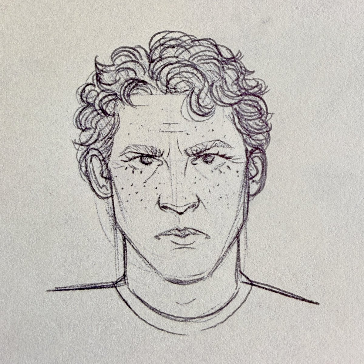 wintrwinchestr's tweet photo. i drew pope from memory https://t.co/D3hWkSnI3m