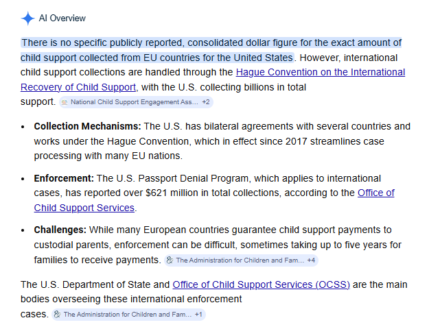 TITLEIVDisRICO's tweet image. The amount of #Money STOLEN from Fathers &amp;amp; Children likely exceeds the my estimate of $1.472 TRILLION DOLLARS in FY24. Add in EU collections under the Hague plus the system that exists in the EU &amp;amp; I'd bet it's closer to $2.5 TRILLION DOLLARS total.