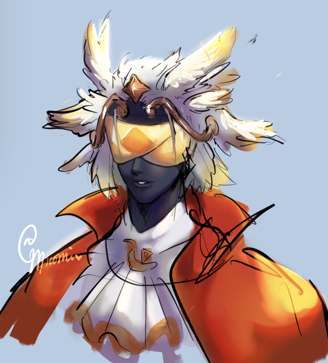 mxominomi's tweet image. Practicing #rendering by drawing my sister’s #sky kid !

#skyCotL