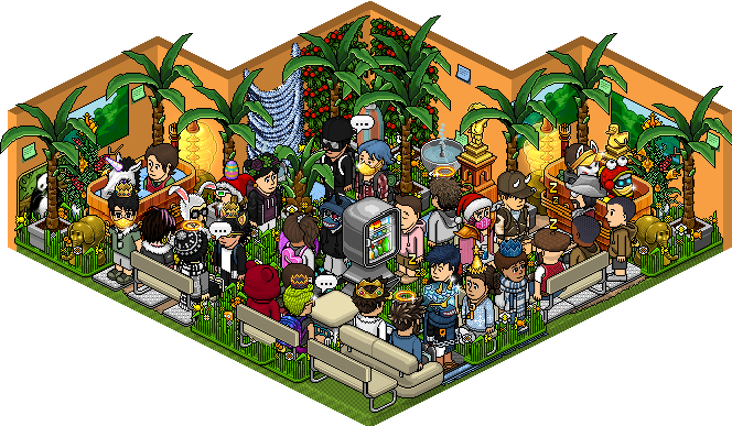 AHP_HH06's tweet photo. The last hours before @habbo shut down their flash client on the browser, who was there with me? #habbo #habbohotel #memories #oldschool #flash #flashplayer #game #games #online #social https://t.co/pNEcd5r9kp
