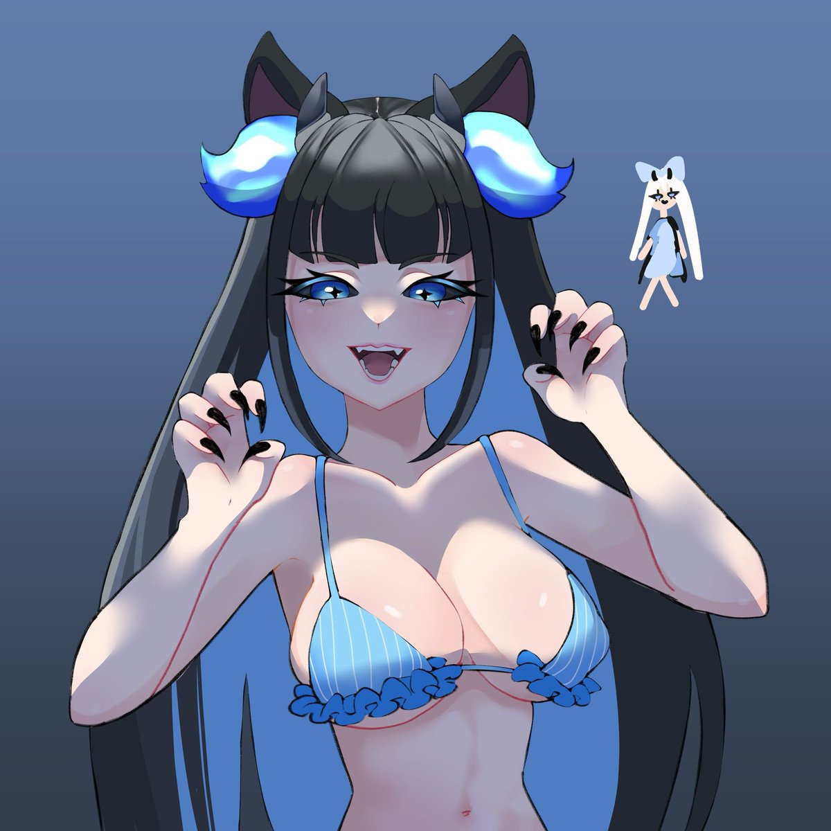 mxisabx's tweet photo. Quick @kittxnly rawr I just wanted to draw boobs sorry #vtuber #fanart https://t.co/Sa2RD6xAWx
