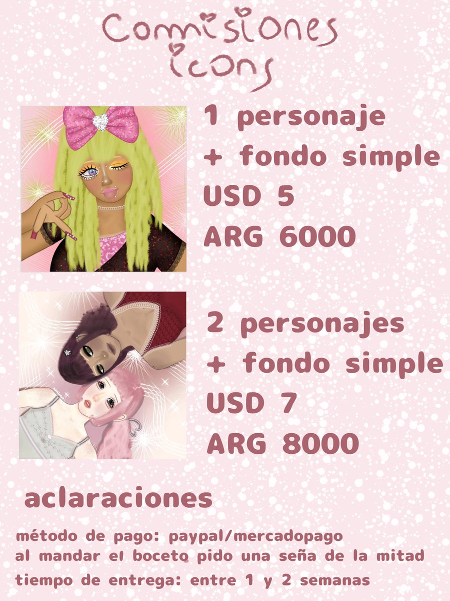 amalvenia's tweet photo. holiii (^.^) estoy ofreciendo comisiones para mis gastos de la universidad (^з^)-☆
pueden consultar sin compromiso :)
ig @/nariiixoxo https://t.co/zvDIIDcnlj