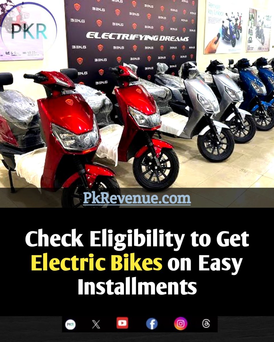 pkrevenue's tweet image. Check Eligibility to Get Electric Bikes on Easy Installments

Article Link: pkrevenue.com/govt-employees…

#ElectricVehicles #EVPakistan #ShehbazSharif #GreenEnergy #PakistanEconomy #SustainableFuture #BikeScheme #Islamabad #ClimateActionPlan