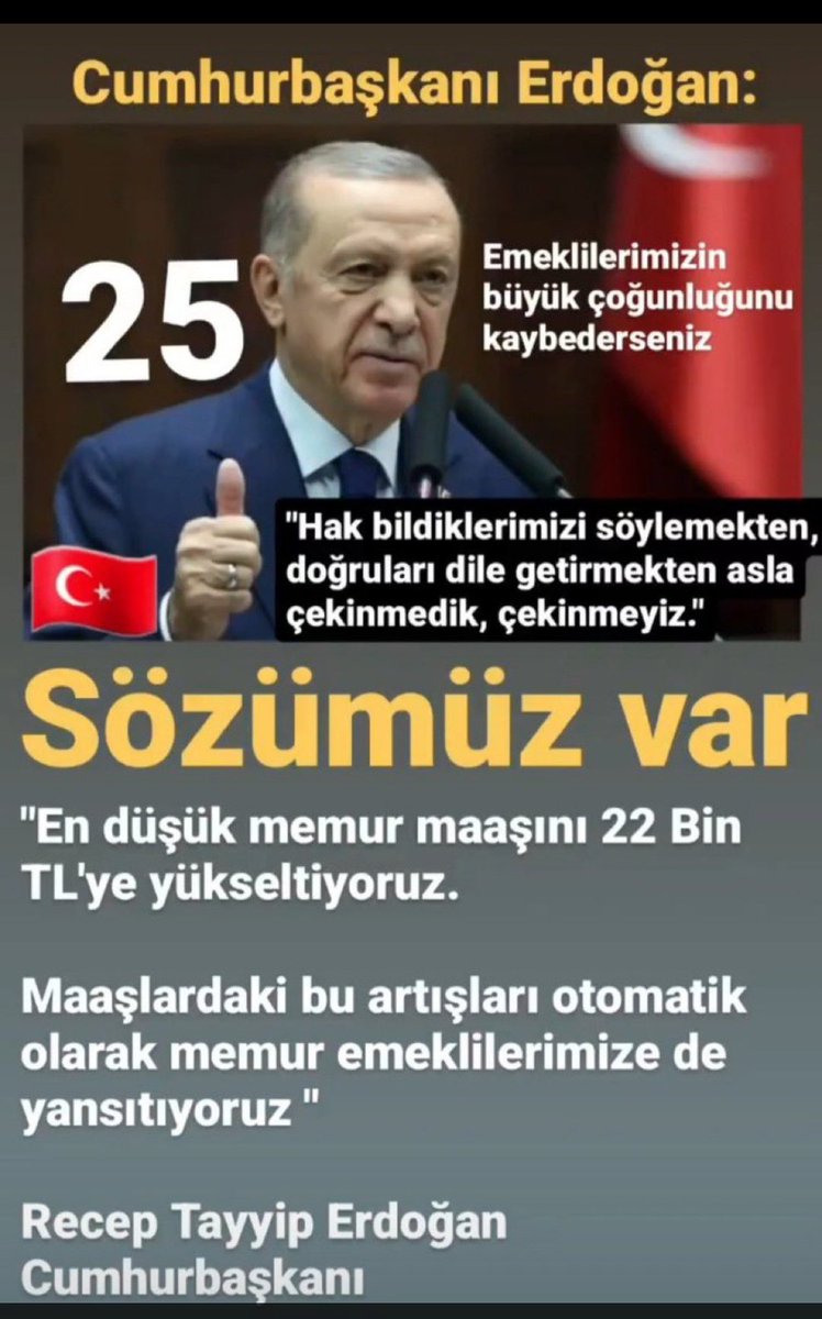 <a href="/samiltayyar27/">Şamil Tayyar</a> #EmekliMemur da sürpriz yapacak sandıkta 
<a href="/Akparti/">AK Parti</a> ye 
#MemurEmeklisineAdaley yok