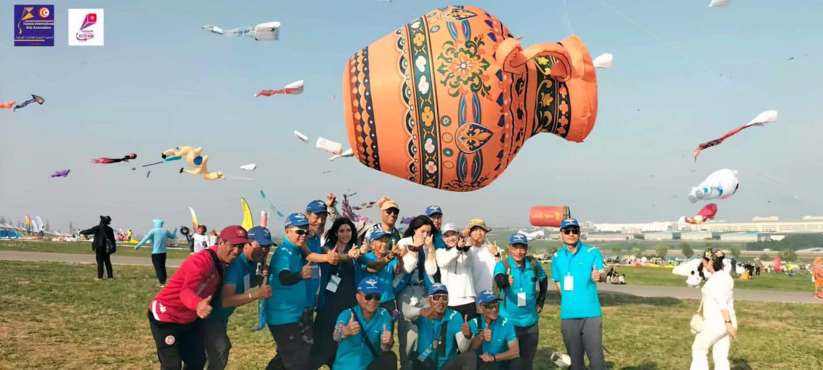 TapNewsAgency's tweet image. #Tunisia’s International Kite Association has won the gold medal at the 43rd Intl Kite Festival  in #Weifang, #Shandong Province, #China (April 18–25), standing out with creative kite designs inspired by country's cultural and civilisational heritage. #TAP_En
