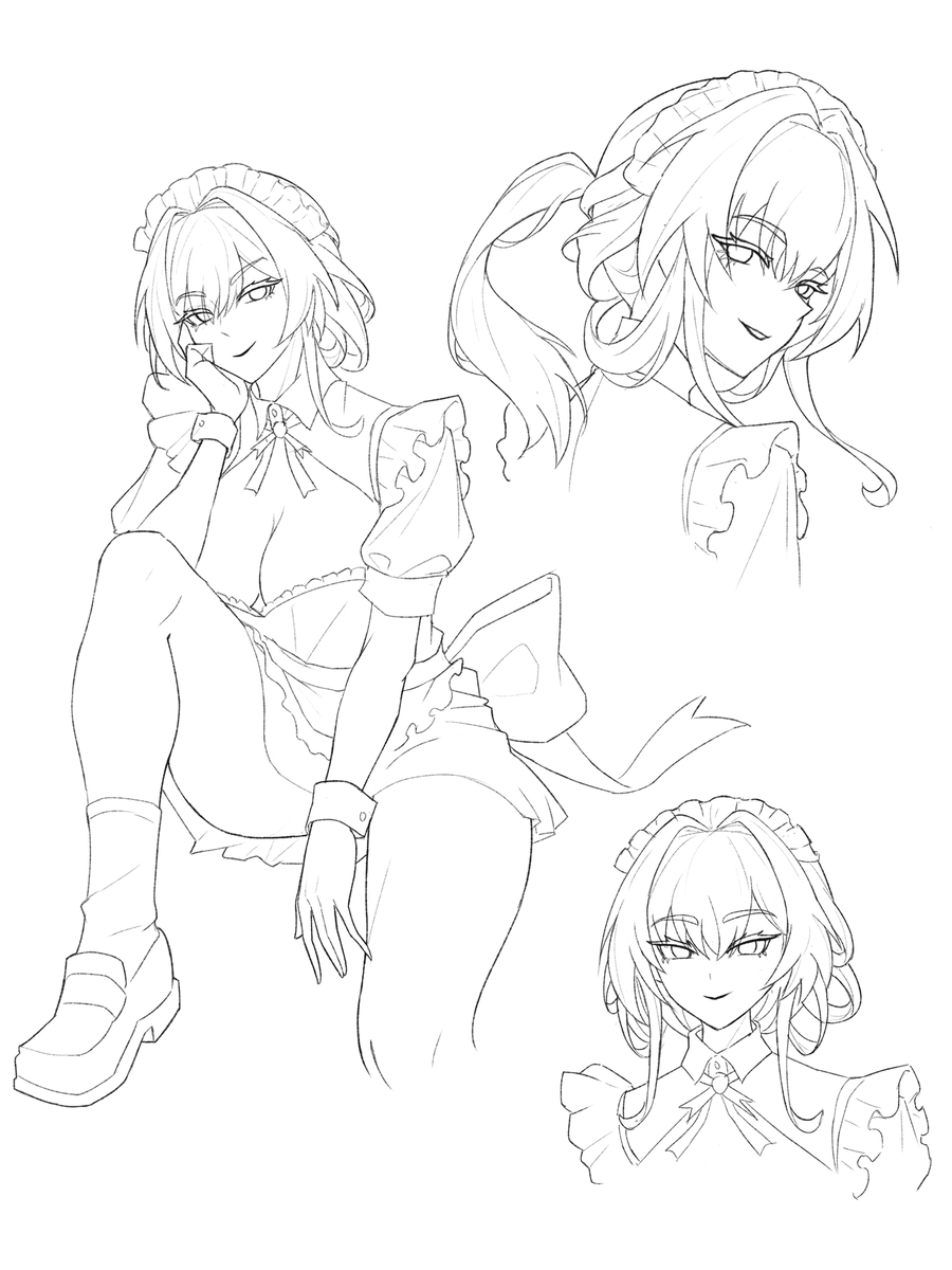 Lodisep's tweet photo. maid #Kafka sketch
#HonkaiStarRail https://t.co/XZLowKA7xk