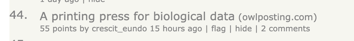 owl_posting's tweet photo. genuinely crazy what type of content gets to the top 50 of hacker news. completely unpredictable https://t.co/5cWCzsuLJq
