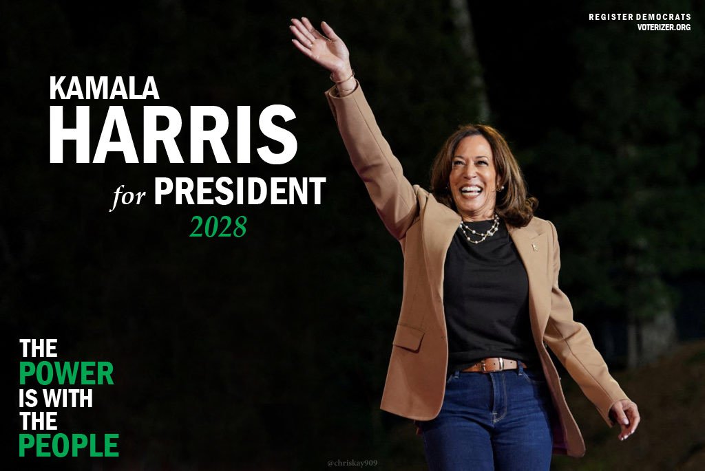 chriskay909's tweet image. WHO AMERICA NEEDS IN 2028...
The former Vice President #KamalaHarris is an inspiration to many—including youth of varying ages, high school students, college students, adults, and seniors across the country and around the world. She stands by the United States Constitution, with