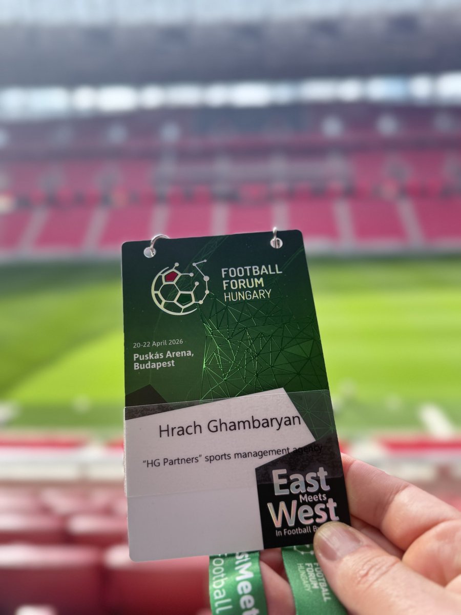 hrachghambaryan's tweet image. Was happy to participate in Football Forum Hungary 2026 and represent our agency @partners_hg  🇦🇲🇵🇱

A lot of productive meetings with clubs, agents, companies and scouts.

See you next year 🤝🏻

#hgpartners #wecareyouplay #footballforum #hungary #hrachyaghambaryan